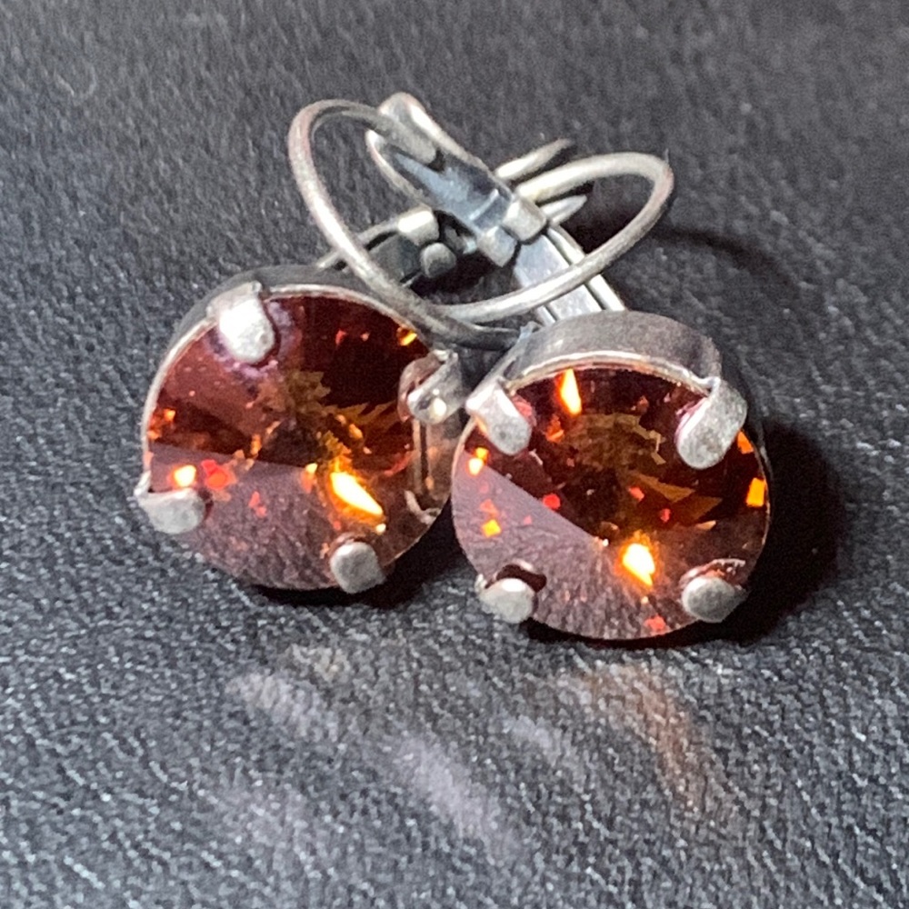 Sabika Orange Crystal Earrings